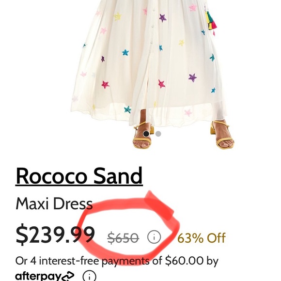 Rococo Sand Dara Cape white w/ bell sleeves sequence belt beach cover up - Picture 8 of 8